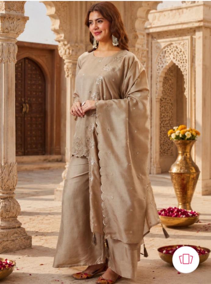 Women Regular Kurti with Pyjamas & With Dupatta